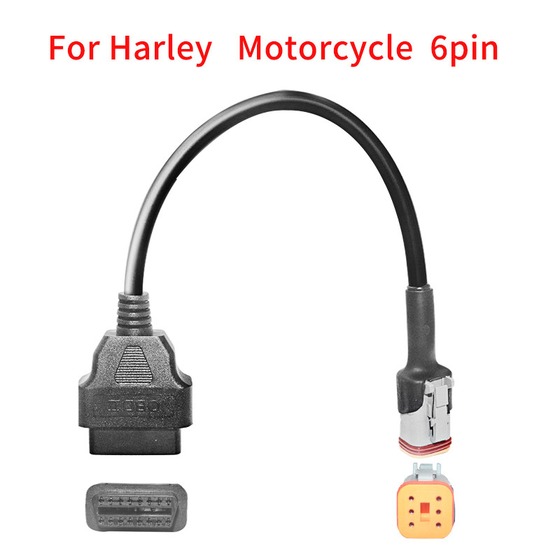 4/6 Pin to OBD2 Adapter Cable Diagnostic Scanner for Harley Davidson Motorcycle