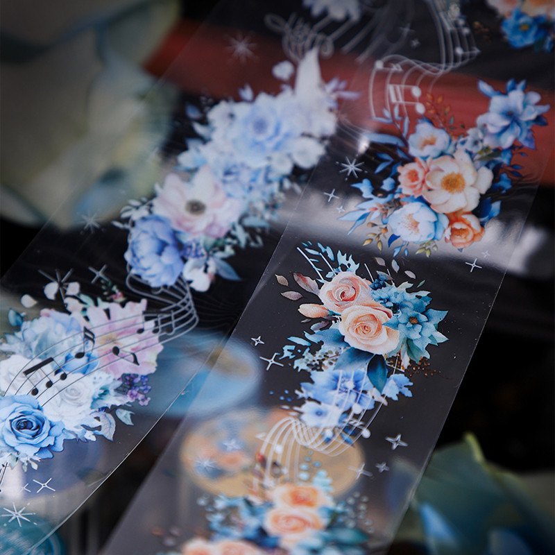 

2Style 3Rolls/book Note Flower Cluster Theme PET Tape DIY Handbook Material Creative