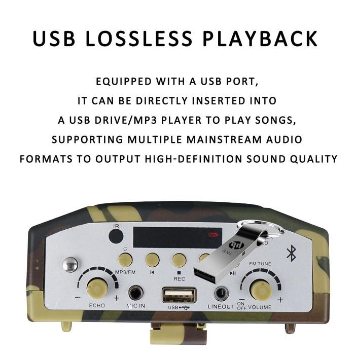 Bird Caller/Speaker Buruan Bluetooth/Pemanggil Buruan 25W MP3 USB radio / FM Dengan pengontrol jarak