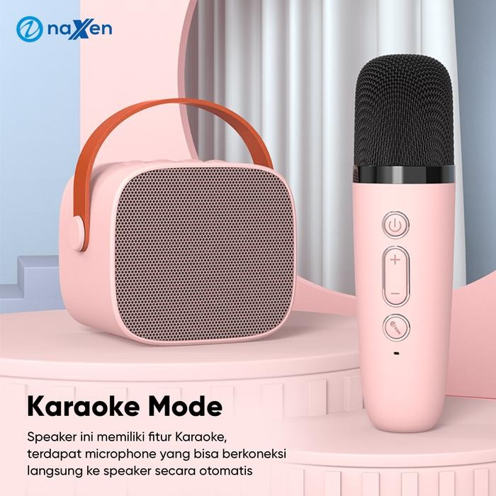 Speaker Bluetooth Karaoke Portable Mini Naxen P2 Extra Bass + Mic