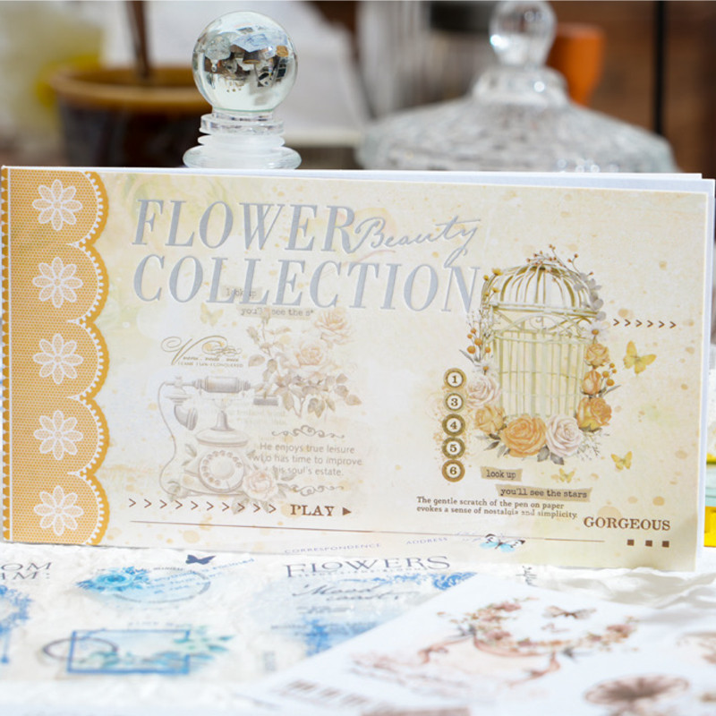 

Mr.Paper 6Style 12Pcs/bag Dual Material Sticker Pack for DIY Handbook Phone Case Photo Frame Album