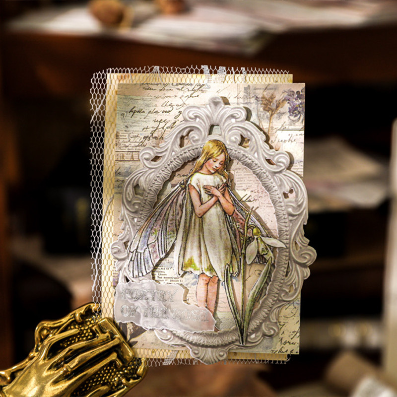 

2Style 200Pcs/bag Moon Shadow Hourglass Series Vintage Material Paper Creative Handbook