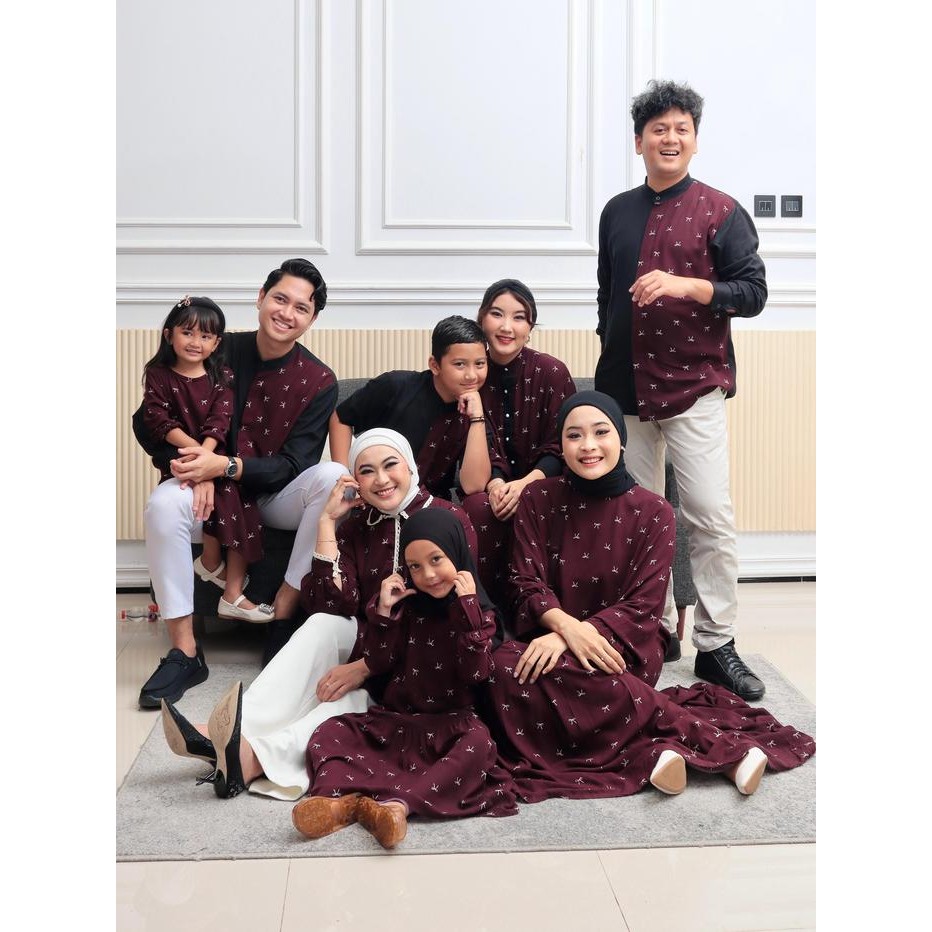 GR11 Mahira Series Raya - Family Set Couple Lebaran 2025 Dengan Bahan Rayon Untuk Tampilan