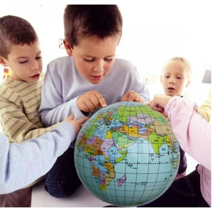 (Allthebest) Bola Dunia Balon Tiup UKURAN BESAR diameter 30 Cm Bola Sepak Tiup Mandi Bola Balon