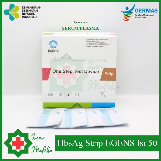 HbsAg Test Strip EGENS Isi 50