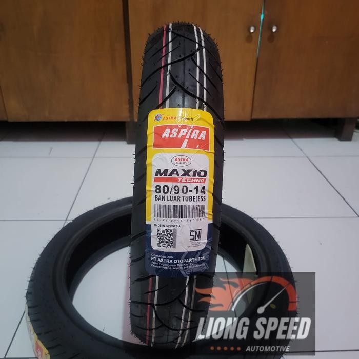 ASPIRA MAXIO TECHNO 80/90 -14 BAN TUBLESS MATIK