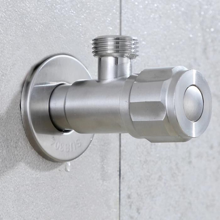 Terbaru - Stop Kran Stainless Sus 304 Stop Kran Kloset Wastafel Model Toto