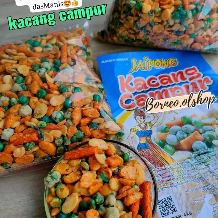 

4ZMI Kacang Campur Jaiponh Enak Gurih /Mix Nuts /Ukuran 1Kg Bisa (Cod) Camilan Snacks