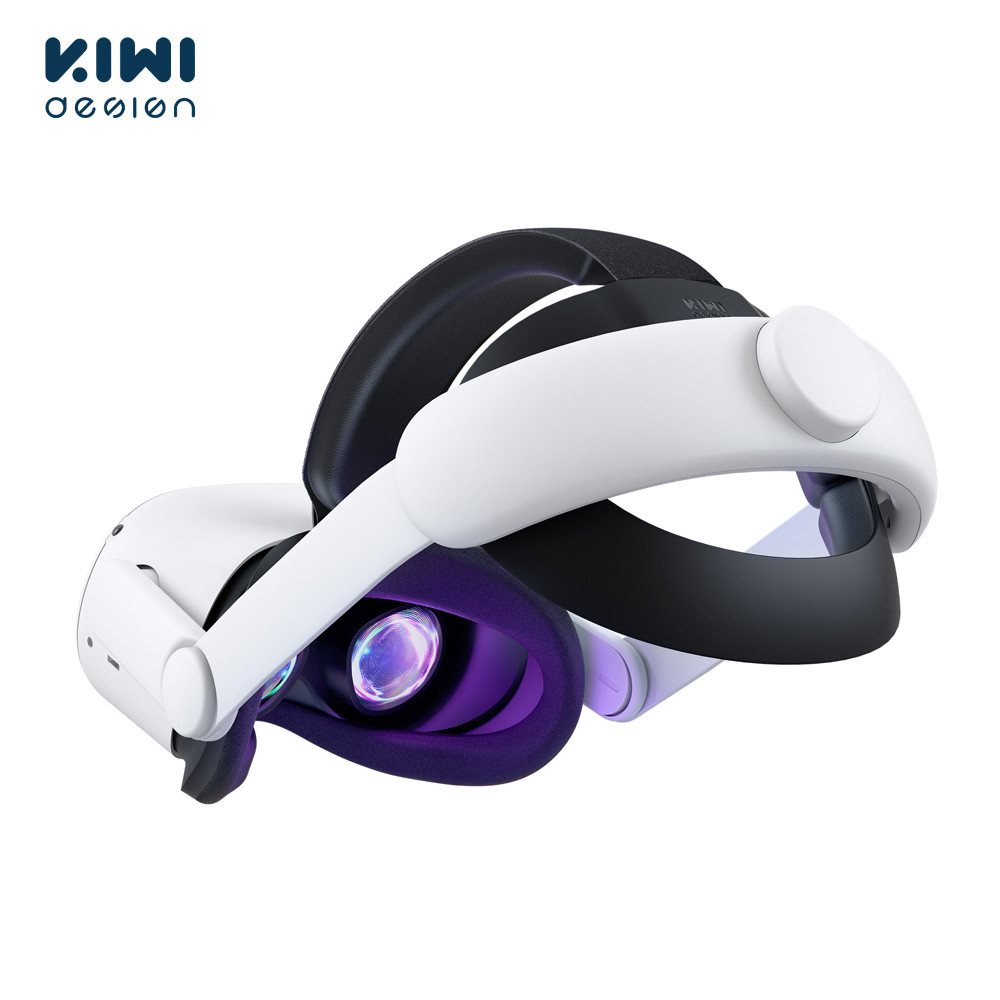 KIWI design For Oculus Quest 2 Comfort Adjustable Head Strap Increase