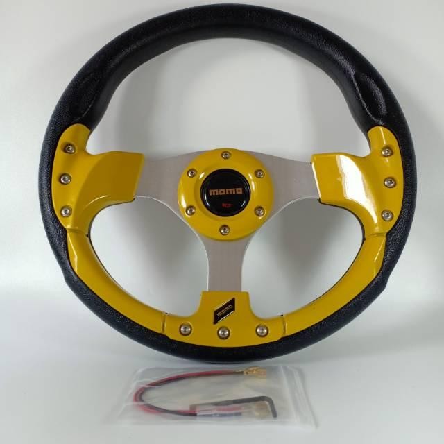 STIR STEER RACING MOBIL UNIVERSAL MOMO 13 INCH ORIGINAL QUALITY