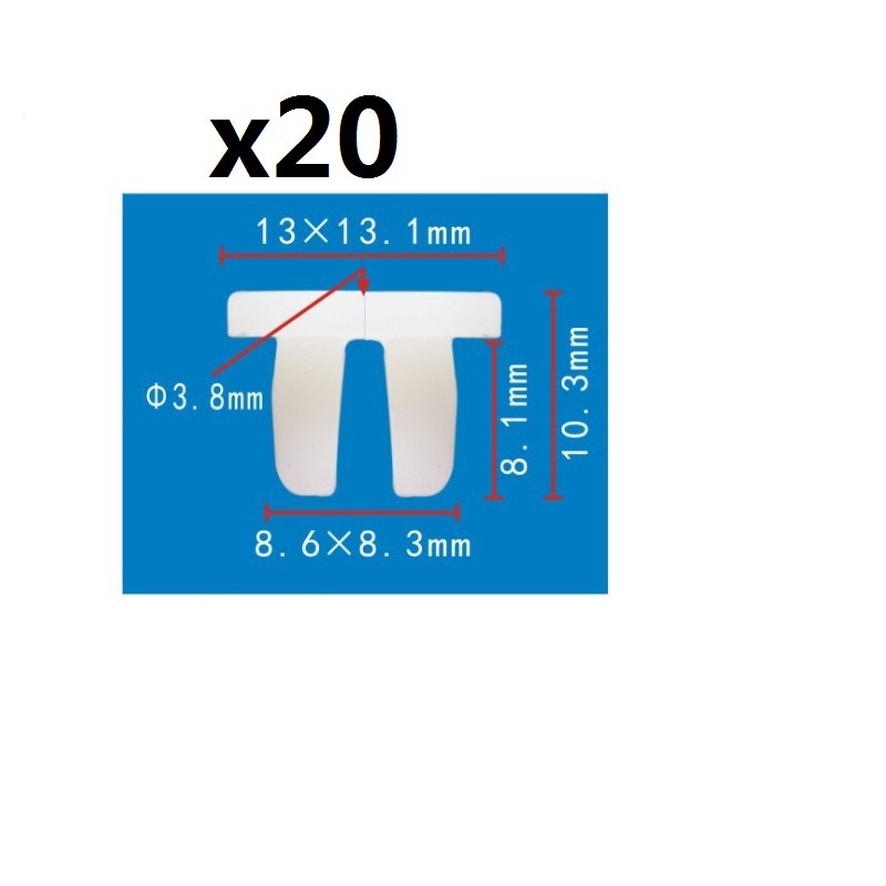 20pcs Screw Nylon Grommet Nut Clip Snap Fastener MAZDA 9991-00-601
