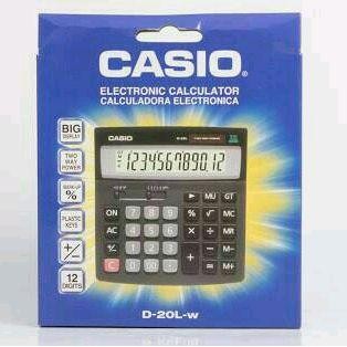 

CASIO D 20L, DESKTOP CALCULATOR