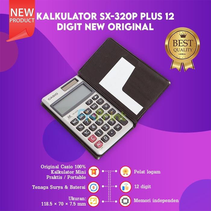 

CALCULATOR CASIO SX320P 12 DIGIT KALKULATOR POCKET ORI GARANSI RESMI