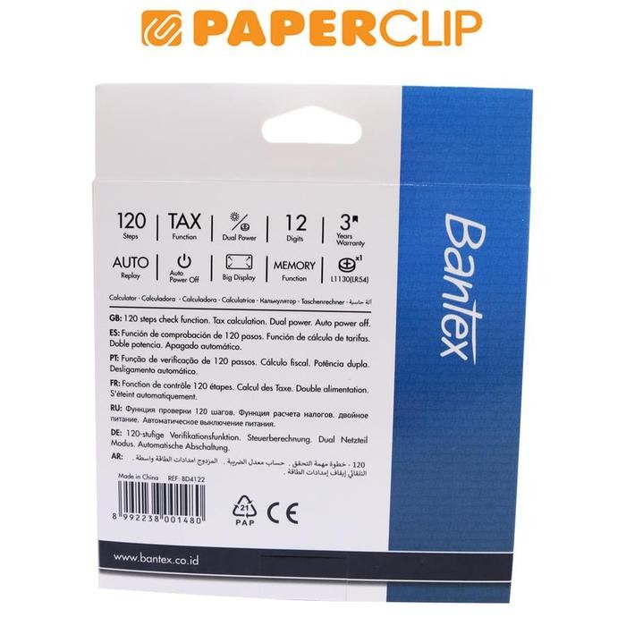 

CALCULATOR BANTEX BD4122 10 BLACK