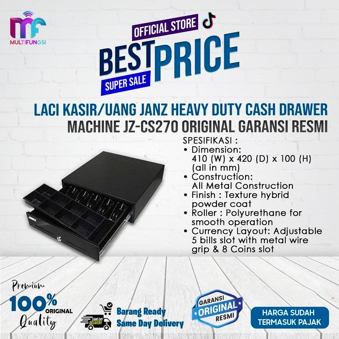 

LACI KASIR/UANG JANZ HEAVY DUTY CASH DRAWER MACHINE JZ-CS270