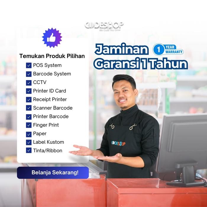 

MESIN KASIR CLOVER JET-100 SERIES ALL IN ONE CASH REGISTER JET100 PAPER LABEL PRINTER