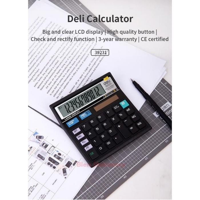 

DELI KALKULATOR DAGANG KALKULATOR MEJA CALCULATOR 12 DIGIT KALKULATOR 12 ANGKA DLC512