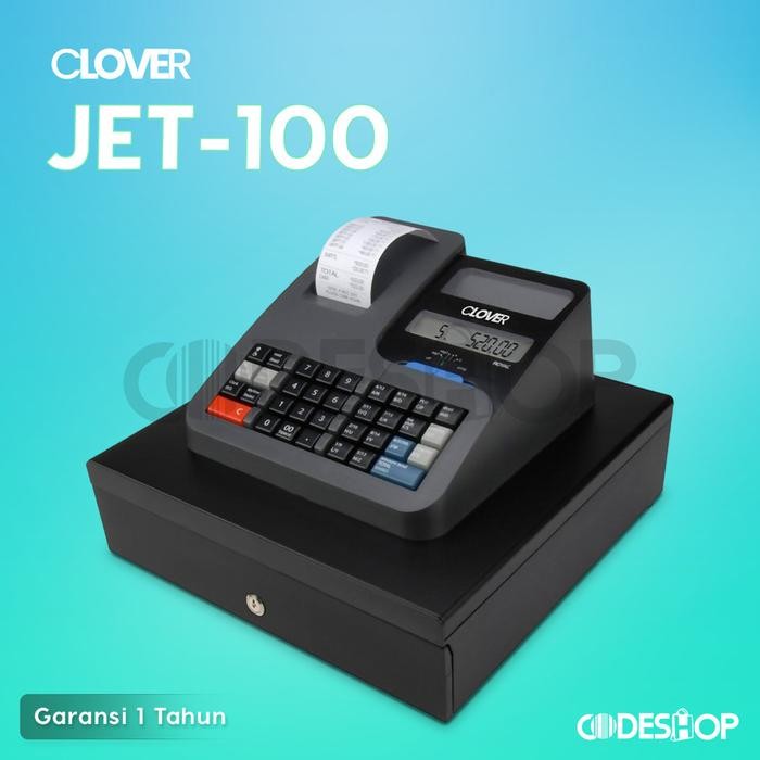 

CASH REGISTER CLOVER JET-100 MESIN KASIR MANUAL JET100 MURAH