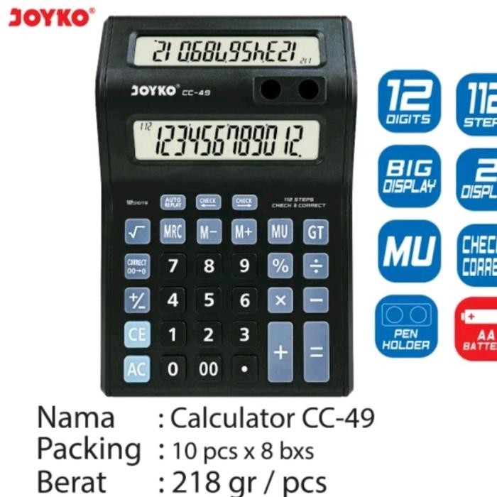 

KALKULATOR JOYKO CC 49 12 DIGITS