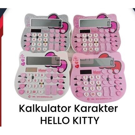 KALKULATOR KARTUN HELLO KITTY KT 12 DIGIT LUCU