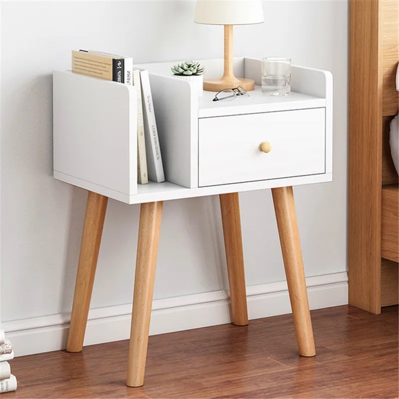Nordic Simple Bedside Cabinet Modern Bedside Storage Cabinet Mini Storage Shelf Bookcase Cabinet Bed