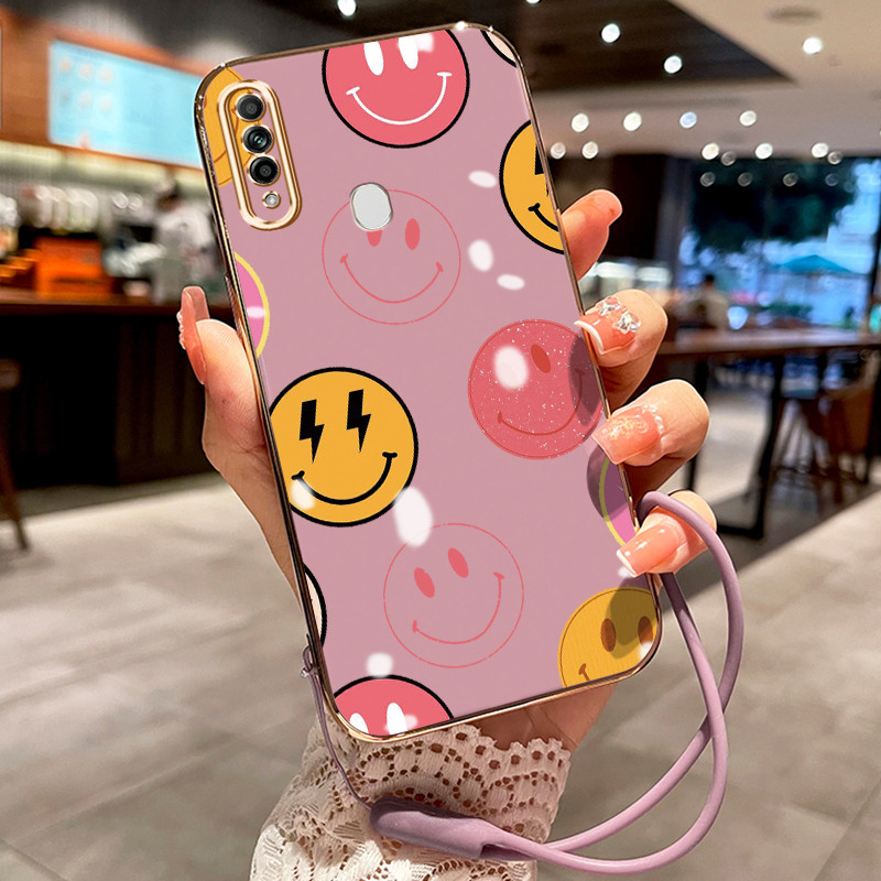 Casing Hp Untuk OPPO A31 A8 Case Casing Bunga matahari HP Cesing Silikon Softcase disepuh tali Kasin