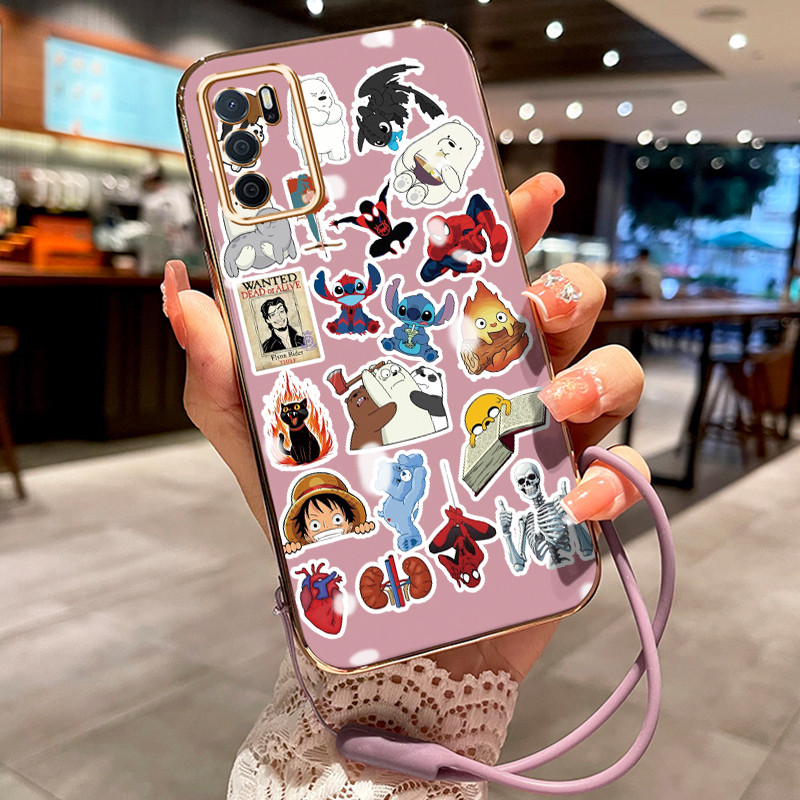 Casing Hp Untuk OPPO A16 A16s A54s A16K A16E Case Casing Kartun kepribadian HP Cesing Silikon Softca