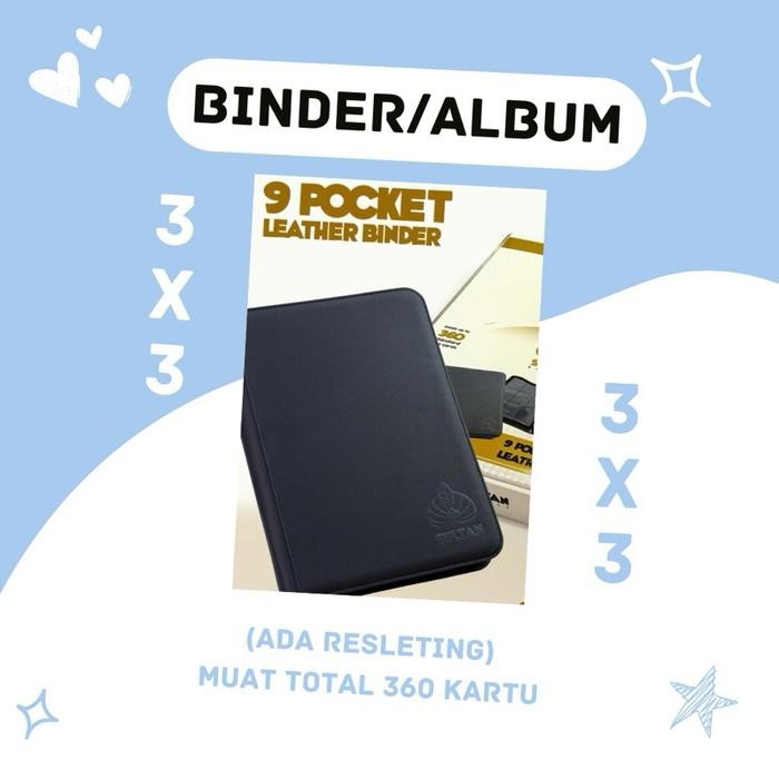 

Sultan Supply Premium Album 9 Pocket Zippered Leather Binder Black