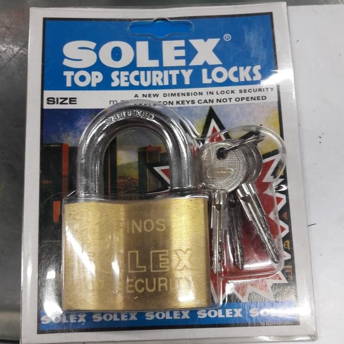 GEMBOK SOLEX 60MM LEHER PENDEK ( ANAK KUNCI BINTANG )