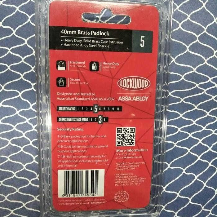 GEMBOK LOCKWOOD 120/40/125/DP / GEMBOK LOCKWOOD 40MM / GEMBOK 40MM