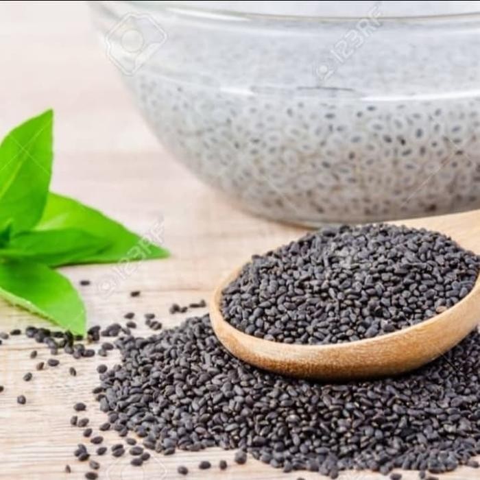 

3YC3 Basil Seed 1 Kg ( Biji Selasih Import ) Kualitas Premium 1 Kg