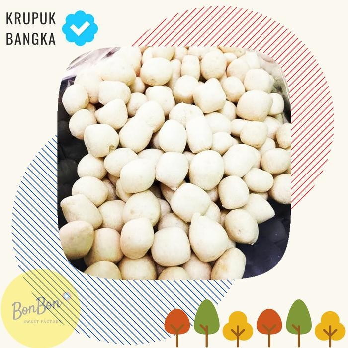 

3YC3 Krupuk Getas Bangka Asli / Kerupuk Atom Ikan Tenggiri Bulat Putih