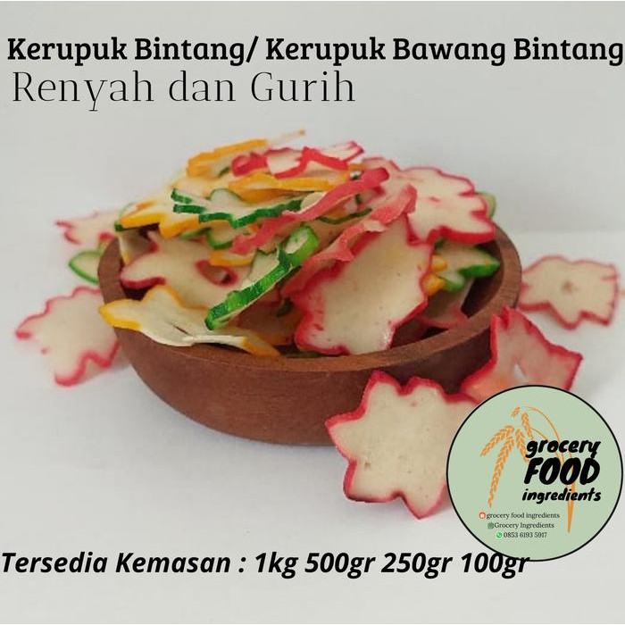 

3YC3 Kerupuk Bintang 1Kg/ Kerupuk Bawang Bintang Mentah