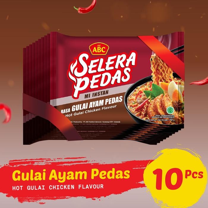 

H48Y Mie Abc Pack Selera Pedas Gulai Ayam Pedas (10 Pcs)