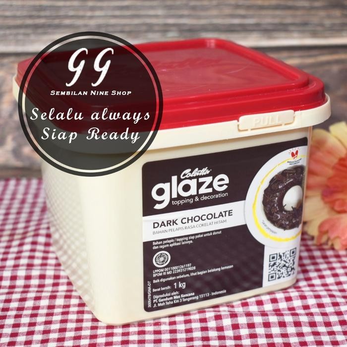 

COLATTA GLAZE DARK Chocolate 1 KG Glazing Cokelat Topping Donat Coklat