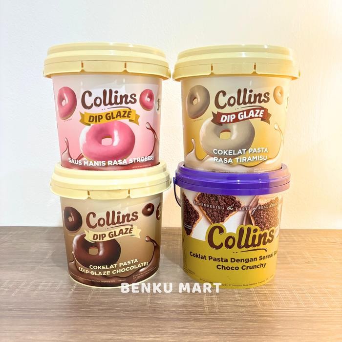 

Collins Toping Donat Dip Glaze 1 Kg (All Variant) Donut Topping HALAL