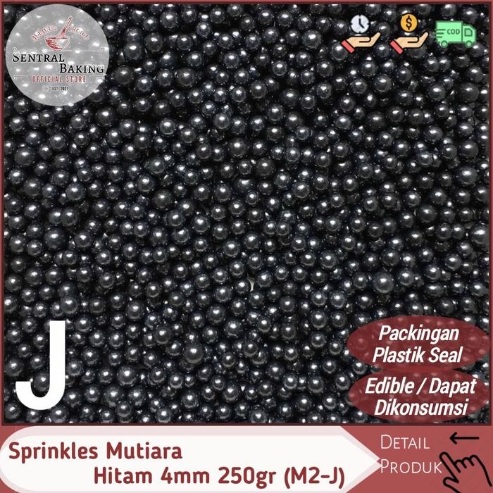 

Sprinkle Kue Mutiara Hitam 4mm 250gr (M2-J)/ Springkel Springkle Pearl