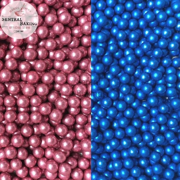 

Sprinkle Kue Mutiara Bunga Pink Biru / Springkel Springkle Hiasan Kue