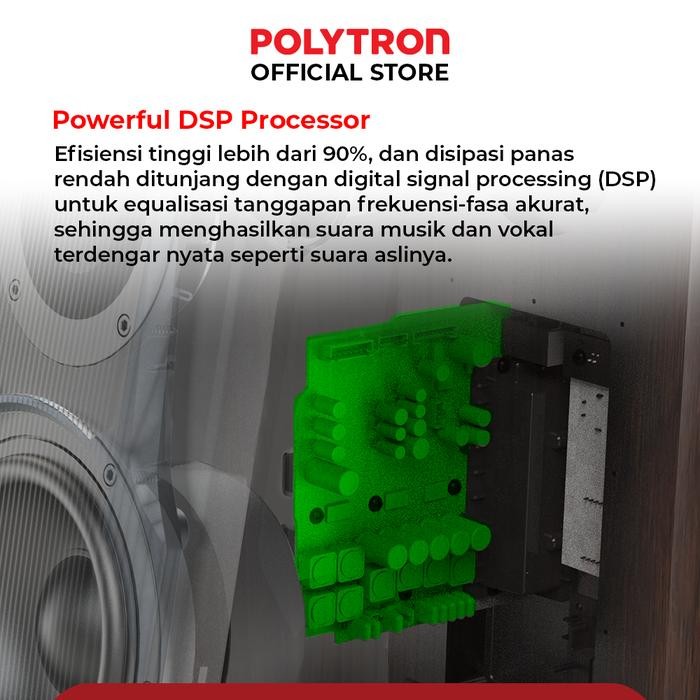 Polytron Hifi Active Bookshelf Speaker Audivo Phs 6A