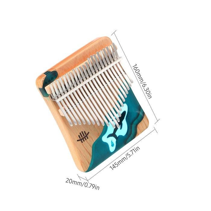 [Ammoon]Hluru Kayu Beech Piano Kalimba 21 Kunci Alat Musik Piano Jari