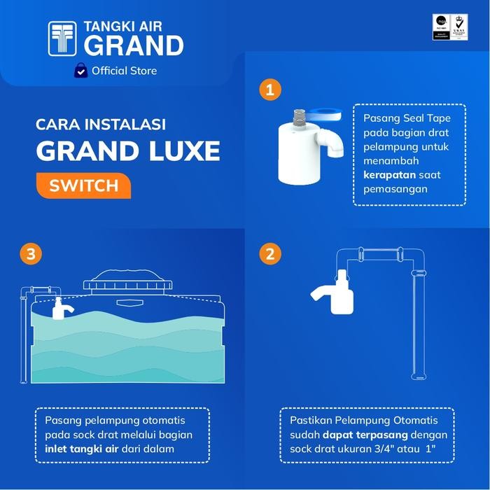 Pelampung Otomatis Grand Luxe Switch Pelampung Otomatis Tandon Toren Tangki Air Free Ongkir