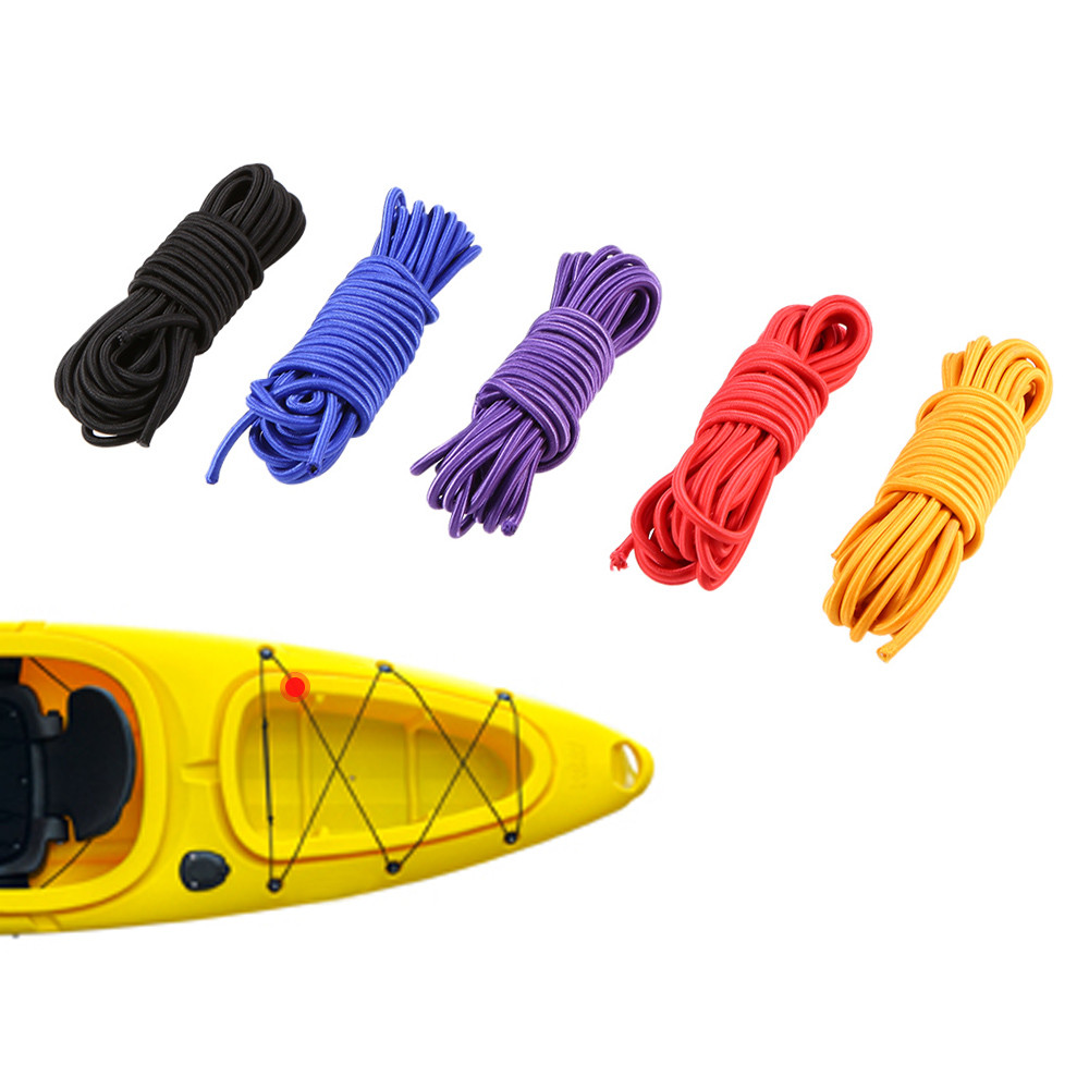 IMPORT 5 Meters 4mm / 5mm Kayak Boat Elastic Bungee Cord Rope Create Paddle Holders Add Deck Rigging