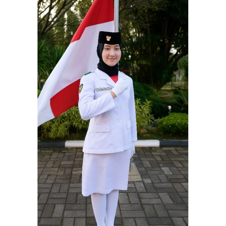 Seragam pdu paskibra wanita / stelan baju dan rok pdu paskibra wanita