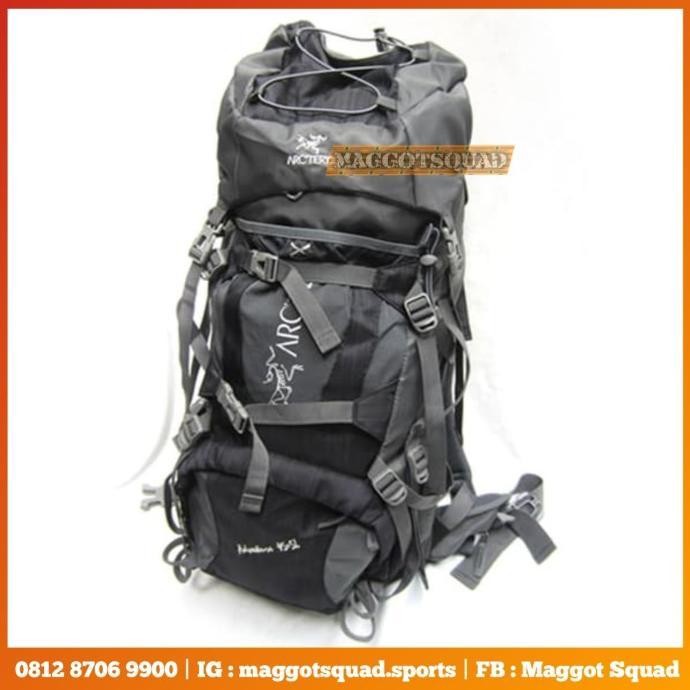 Ready Stock Tas Gunung Hiking Camping Carrier Arcteryx 45 + 5 Liter