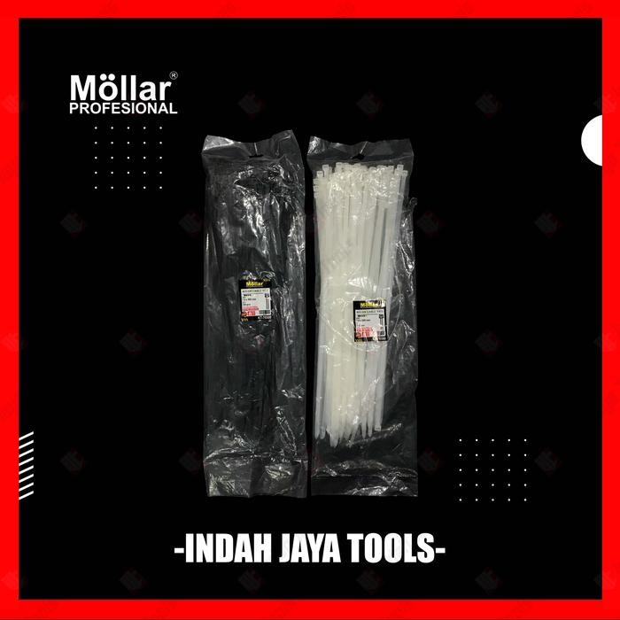 

ASLI MOLLAR Cable Ties 7.6 x 500 mm HITAM PUTIH Kabel Tie 50 cm Pengikat Strap Nylon READY STOCK