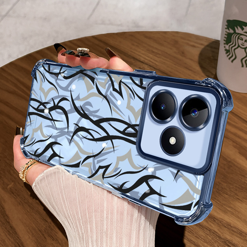 Casing Hp untuk Realme C53 C51 Realme Note 50 Narzo N53 Case Casing Graffiti batang pola Silikon Sof