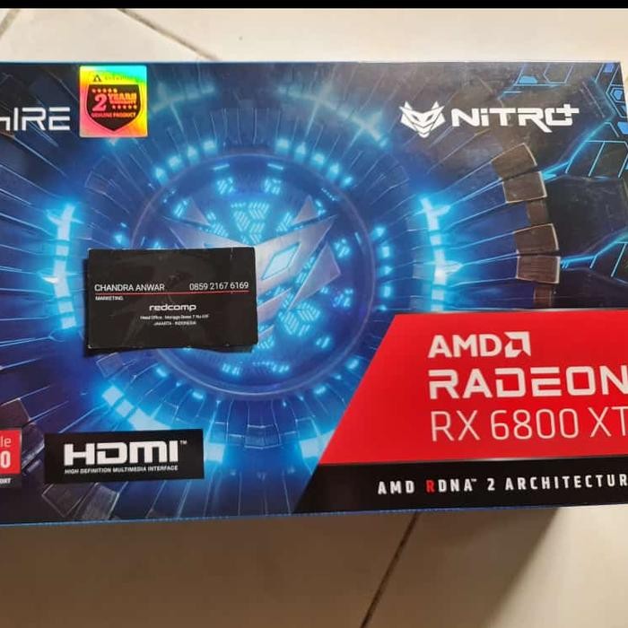 Gercep Vga Amd Radeon Sapphire Rx 6800Xt / Rx 6800 Xt 16Gb Nitro+