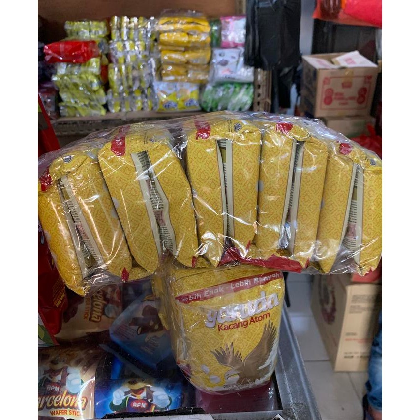 

KACANG ATOM GARUDA 20 GR. ECERAN 1000. 1 PACK ISI 10 SACHET