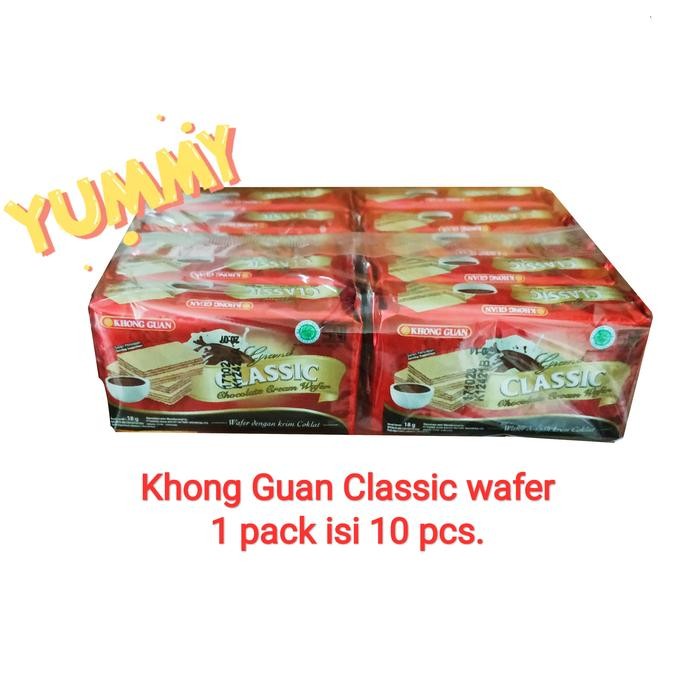 

KHONG GUAN CLASSIC WAFER MINI PACK ISI 10 BKS