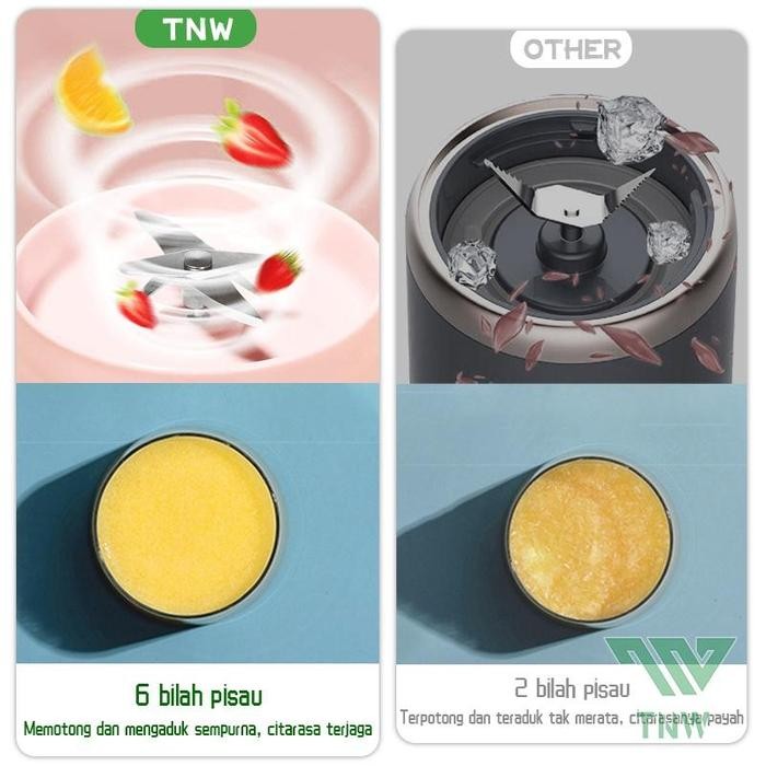 TNW KJ6 JUICE BLENDER MINI JUICER PORTABLE 6 PISAU BOTOL BLENDER KAPSUL MURAH BLENDER JUS BUAH